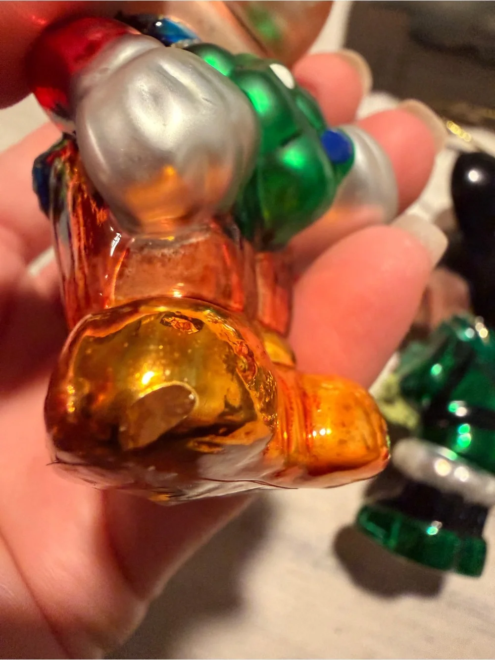 RARE Set of 5 Classic Glass Disney Character Ornaments